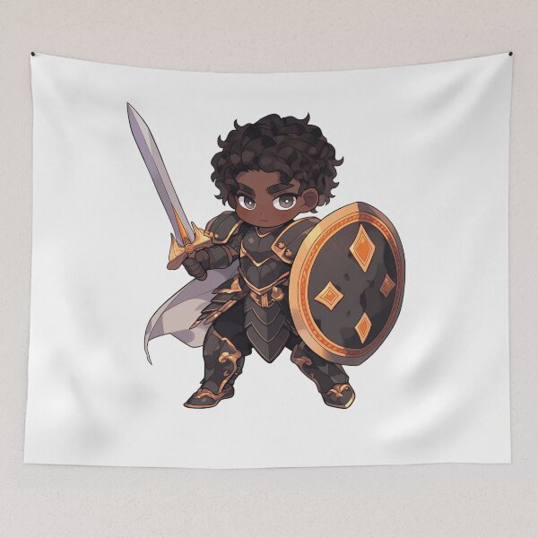 Item preview, Cute Paladin Chibi with Sword and Shield designed and sold by RaineDDesigns.