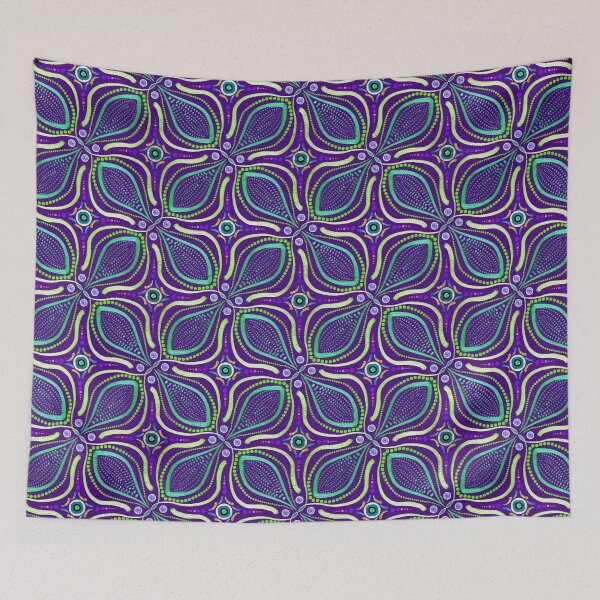 Item preview, Aqua Purple Metallic Abstract designed and sold by Jane Izzy Designs.