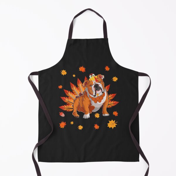 Item preview, Funny Turkey English Bulldog Dog Maple Leaf Thanksgiving Day designed and sold by William Parker.