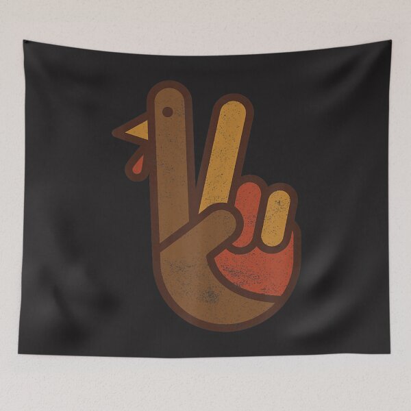 Item preview, Funny Turkey Hand Thanksgiving Retro Vintage Green designed and sold by William Parker.