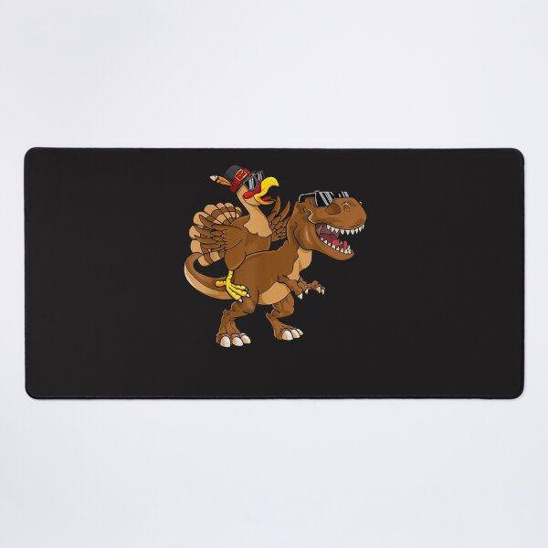 Item preview, Funny Turkey Riding Dinosaur T Rex Girl Boy Kid Thanksgiving designed and sold by William Parker.