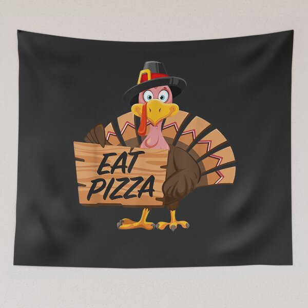 Item preview, Funny Turkey Thanksgiving Eat Pizza Vegan Pilgrim Adult Kids designed and sold by William Parker.