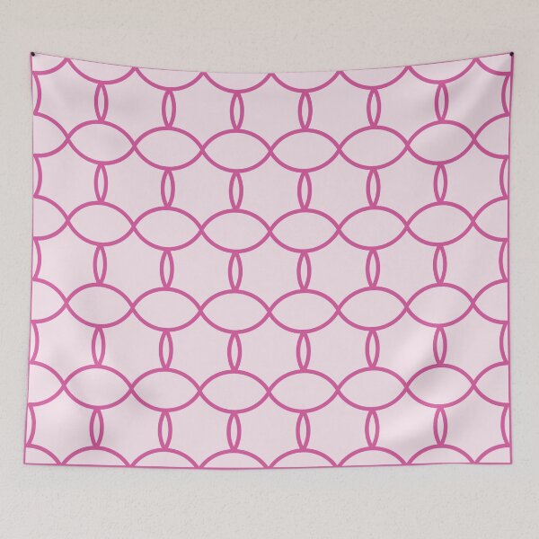 Item preview, Deep Pink Geometric Design On Light Pink Background designed and sold by burbankdesigns.