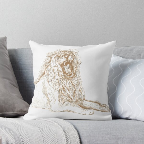 Item preview, Back Off, Please | Roaring Lion Drawing designed and sold by BlueHazeStudio.