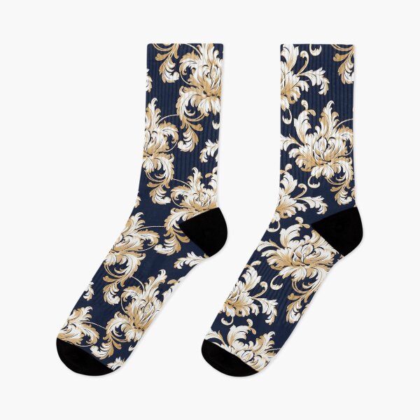 Item preview, Luxurious Baroque Navy Collection with White and Gold Rod-Tone Accents designed and sold by AlienSkinEyes.