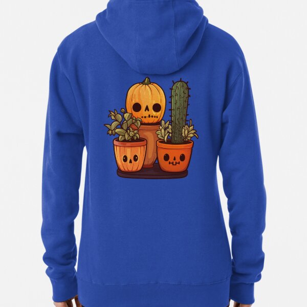 Vista previa del artículo con la obra «Lindos maceteros de cactus de calabaza de Halloween», diseñado y vendido por Brainless Art.