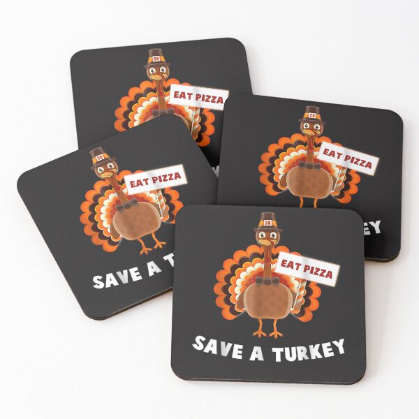 Item preview, Funny Vegan Gift Save A Turkey Eat Pizza Thanksgiving designed and sold by William Parker.