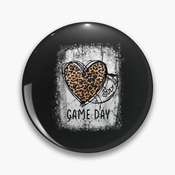 Item preview, Game Day With Leopard Heart Football Lovers Mom Bleached designed and sold by William Parker.