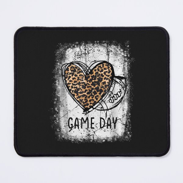 Item preview, Game Day With Leopard Heart Football Lovers Mom Bleached designed and sold by William Parker.