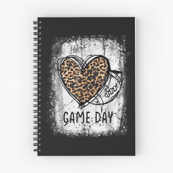 Item preview, Game Day With Leopard Heart Football Lovers Mom Bleached designed and sold by William Parker.