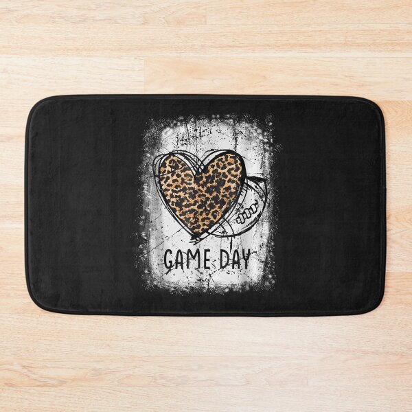 Item preview, Game Day With Leopard Heart Football Lovers Mom Bleached designed and sold by William Parker.