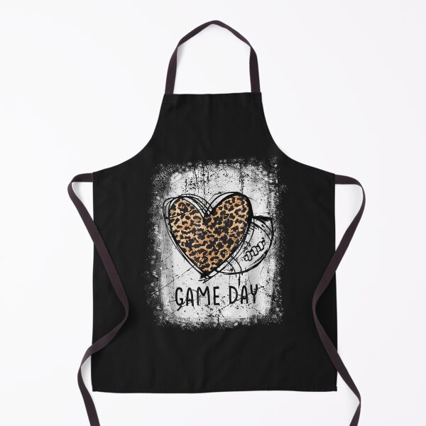 Item preview, Game Day With Leopard Heart Football Lovers Mom Bleached designed and sold by William Parker.