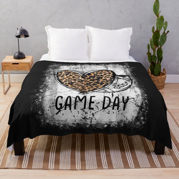 Item preview, Game Day With Leopard Heart Football Lovers Mom Bleached designed and sold by William Parker.