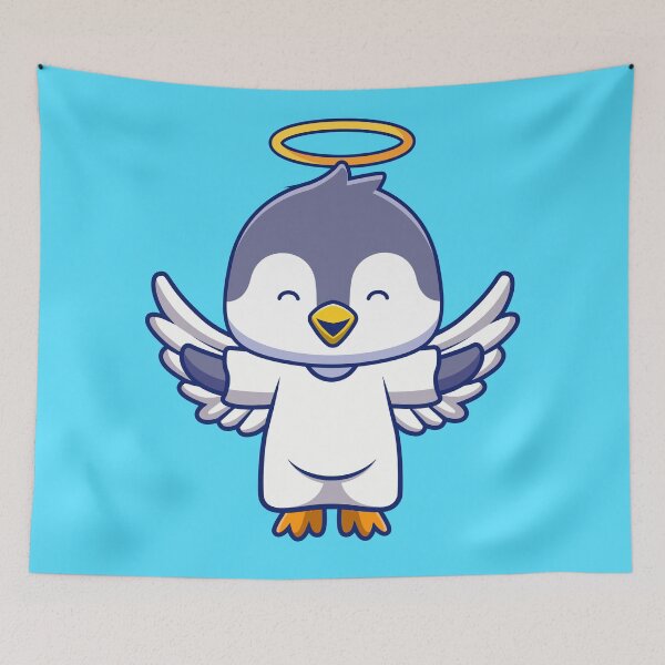Item preview, Penguin's Heavenly Soar: Cute Angelic Flight designed and sold by hjian8219.