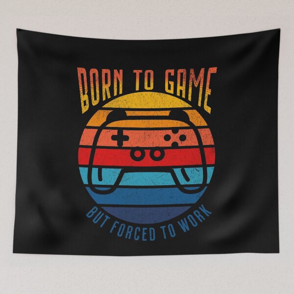 Item preview, Gamer Life Love to Video Game Born to Game Forced to Work Funny Gamer Christmas Gift designed and sold by ShoniwDesigns.