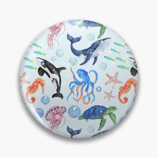 Item preview, Underwater Wonders: Marine Life Coloring Pattern designed and sold by sirikanya-mei.