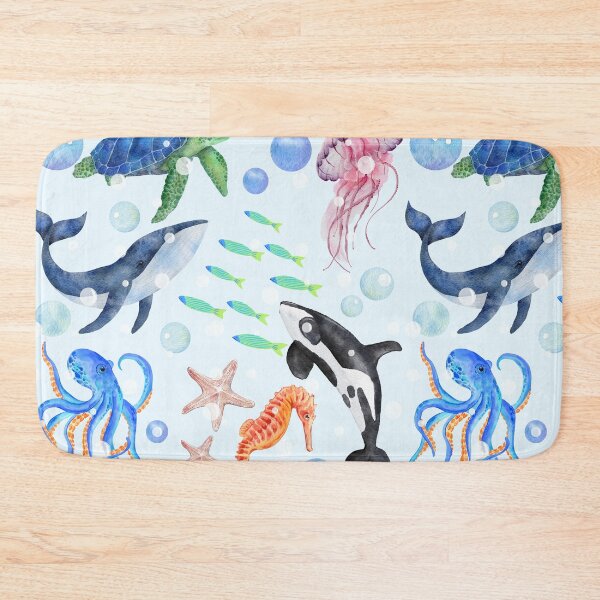 Item preview, Underwater Wonders: Marine Life Coloring Pattern designed and sold by sirikanya-mei.