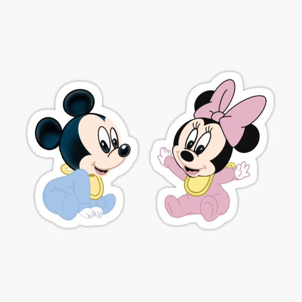 Baby Mickey and Minnie Sticker for Sale by shopjrofficial
