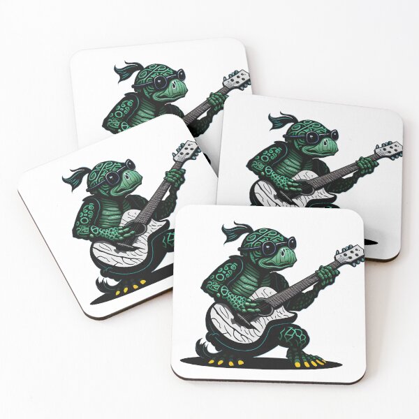 Item preview, Turtle Strumming the Guitar as the Guitarist of the Turtle Band designed and sold by ratchawoot.
