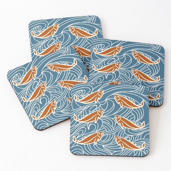 Item preview, Dancing Salmon designed and sold by BorealLine.