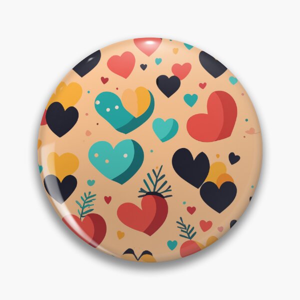 Item preview, Multi-colored Hearts Pattern designed and sold by tinytwist.