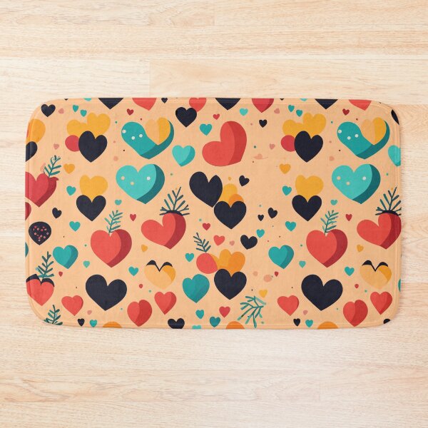 Item preview, Multi-colored Hearts Pattern designed and sold by tinytwist.