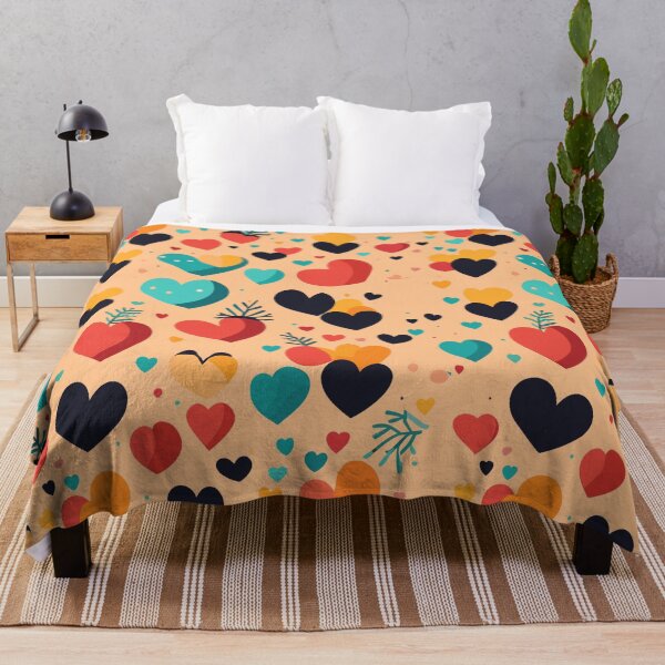 Item preview, Multi-colored Hearts Pattern designed and sold by tinytwist.