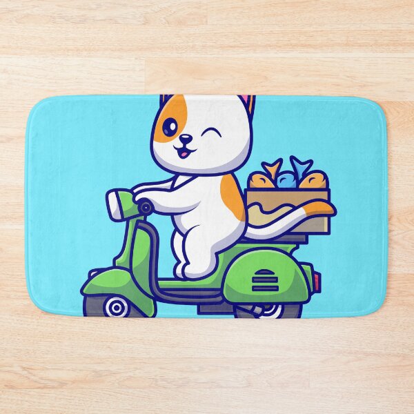 Item preview, Cat on a Roll: Cute Cat Riding Scooter with Fish Box" designed and sold by hjian8219.