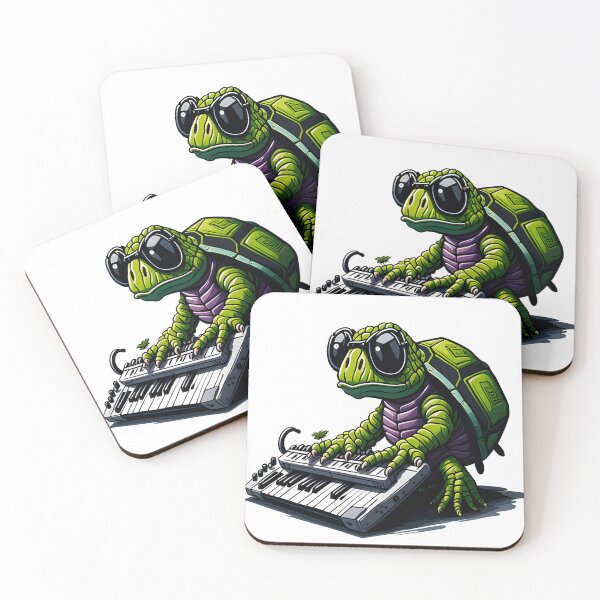 Item preview, Turtle Playing the Keyboard as the Keyboardist of the Turtle Band designed and sold by ratchawoot.
