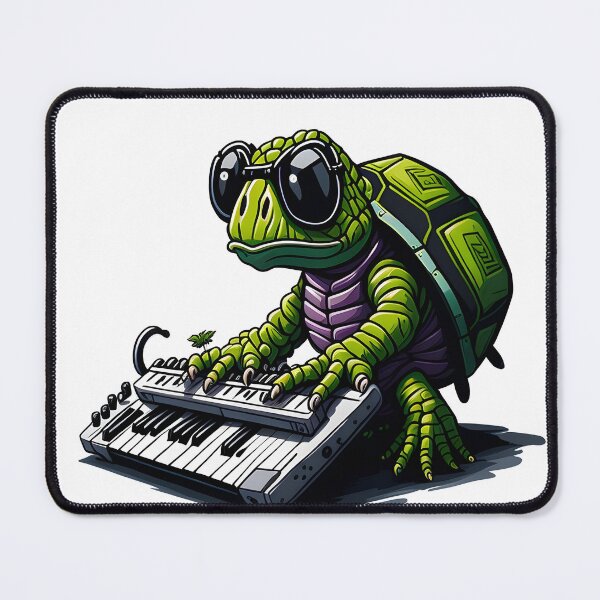 Item preview, Turtle Playing the Keyboard as the Keyboardist of the Turtle Band designed and sold by ratchawoot.