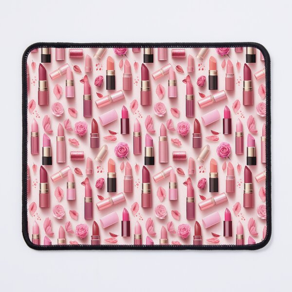 Item preview, Collection of Pink Lipstick and Cosmetics as Isolated Objects on a White Background designed and sold by AlienSkinEyes.