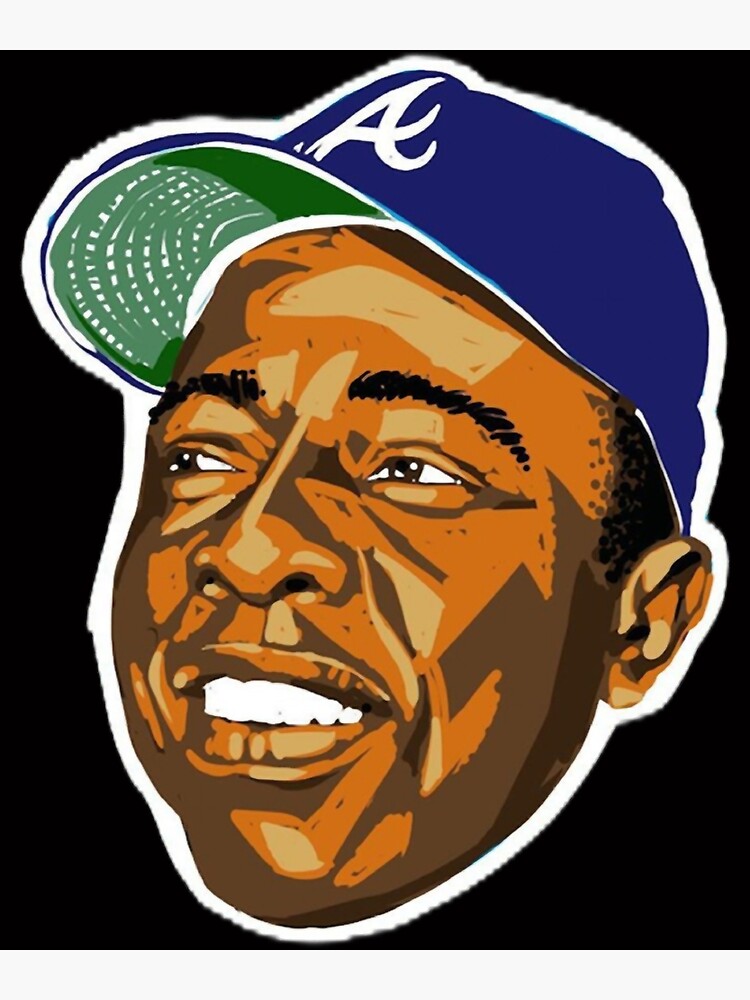 Hank Aaron Hammerin Hank FanArt Tribute | Sticker