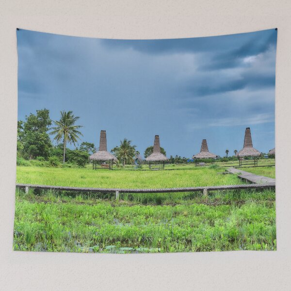 Item preview, Ephemeral Painting: Rice Fields under the Storm designed and sold by franck380.