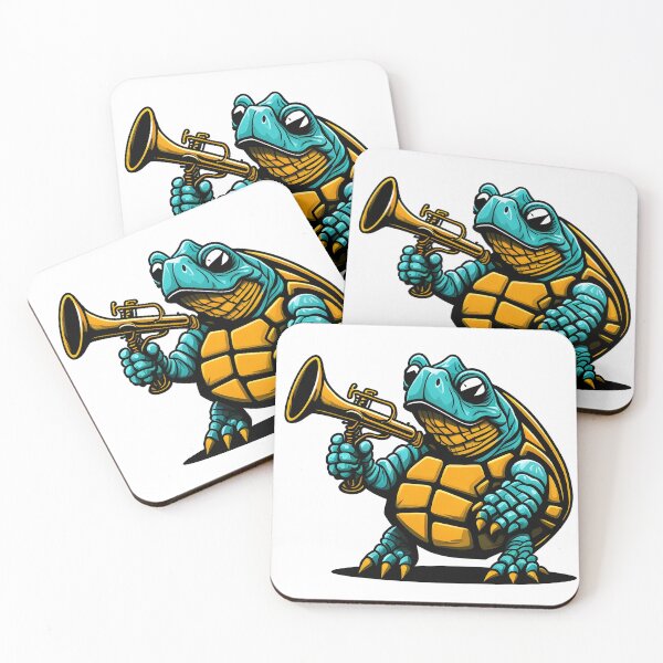 Item preview, Turtle Playing the Trumpet as the Trumpeter of the Turtle Band designed and sold by ratchawoot.
