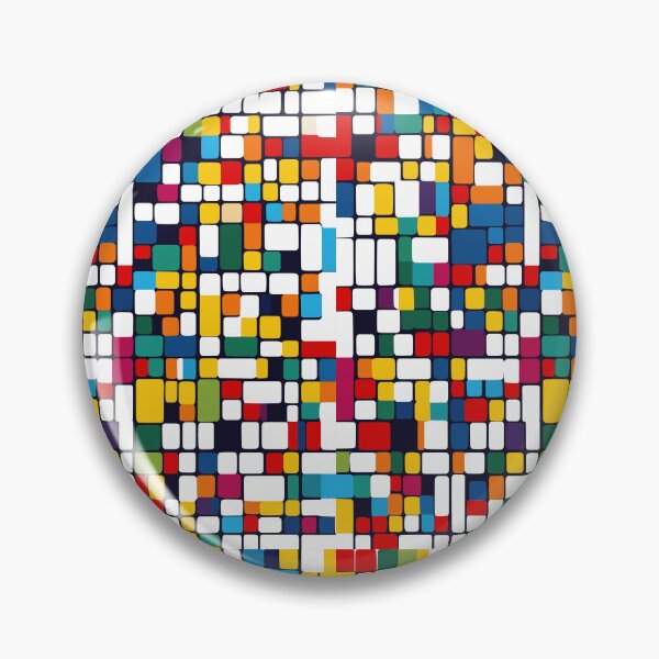Item preview, Colorful square abstract pattern designed and sold by tinytwist.