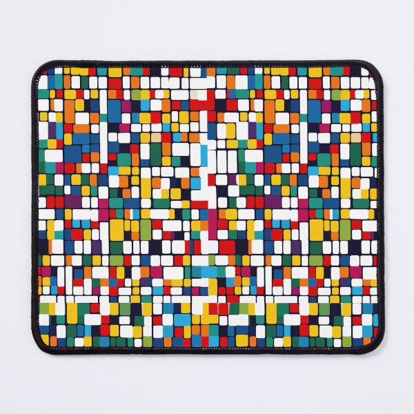 Item preview, Colorful square abstract pattern designed and sold by tinytwist.
