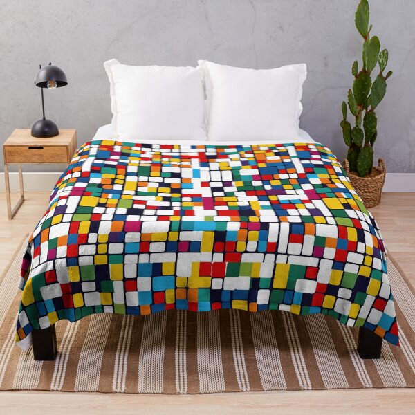 Item preview, Colorful square abstract pattern designed and sold by tinytwist.