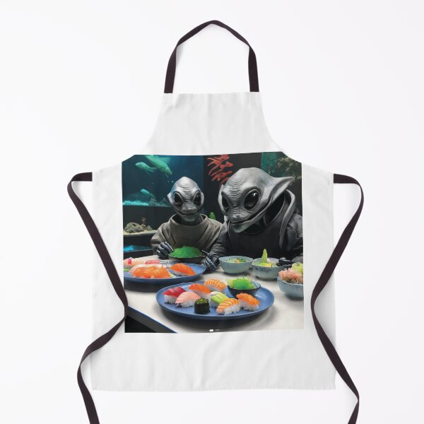 Item preview, Aliens Eating Sushi designed and sold by wickedcartoons.