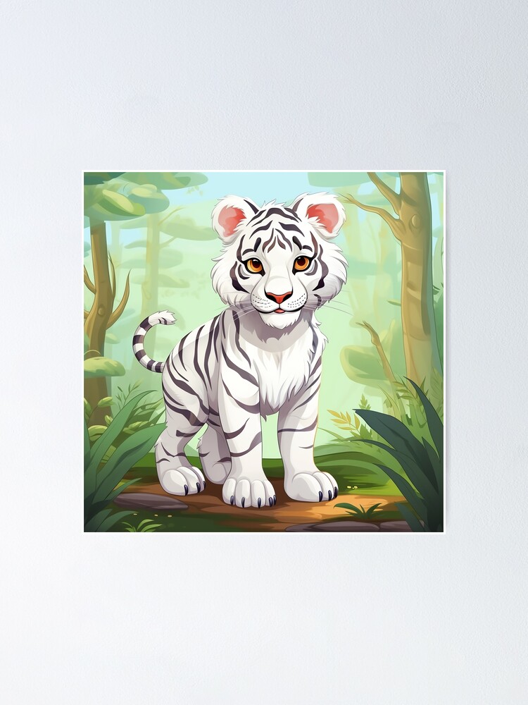 Tiger in the jungle, colorful drawing for your... - Stock Illustration  [102776056] - PIXTA