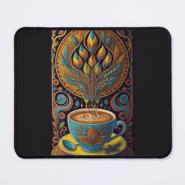 Item preview, Coffee Shop Espresso Pumpkin Spice Leaves Trees Trippy Feathers designed and sold by CoffeeIsATrip.