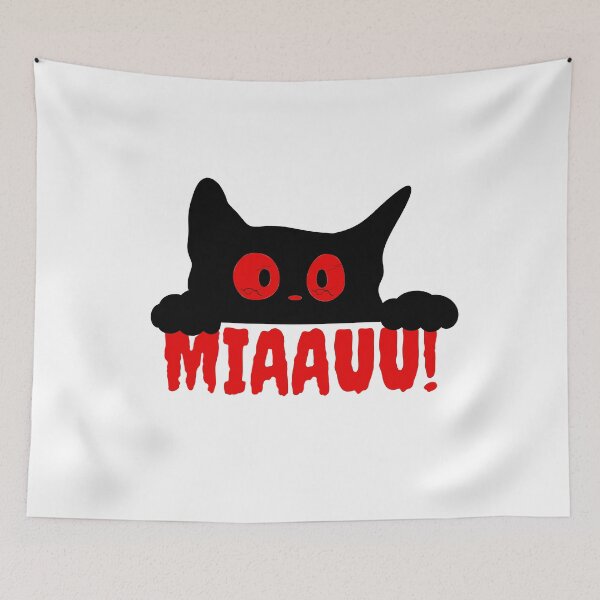 Item preview, Hallowen funny black cat, scary kitty. designed and sold by MrsKrool.