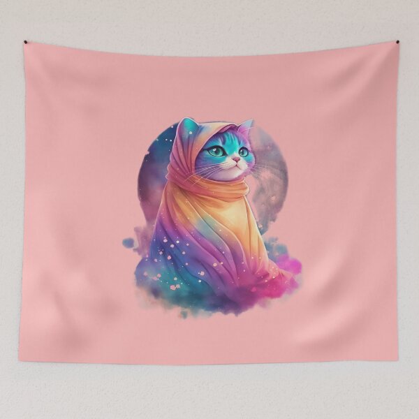 Item preview, Cute Cat in Hijab - A Lovely and Modest Design designed and sold by alaa-mously.