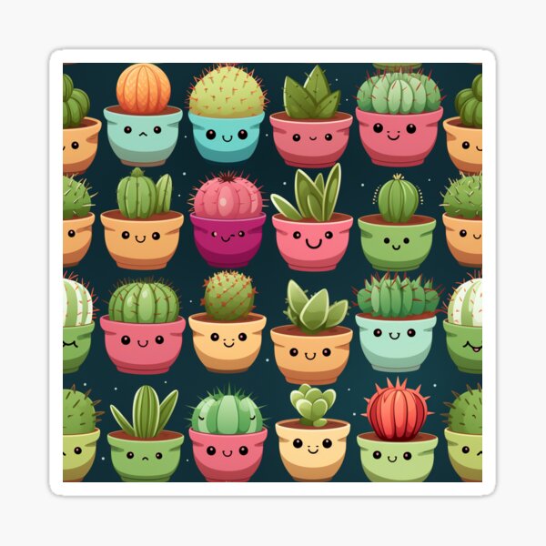 Cactaceae Drawing Succulent plant Kavaii, Cactus Cartoon s, chibi, grass png