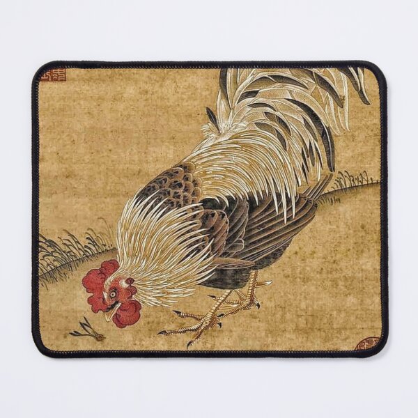 Item preview, Rooster Feasting Field designed and sold by EarthSevenSeas.