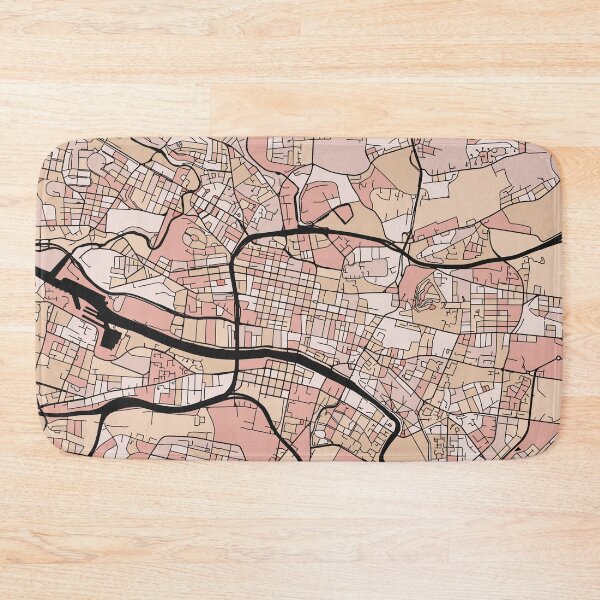 Item preview, Glasgow Map Pattern in Soft Pink Pastels designed and sold by PatternMaps.