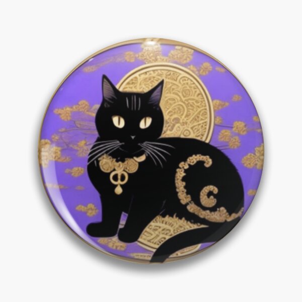 Item preview, Gold black kitty ornamental designed and sold by Roxburylane.