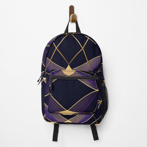 Item preview, Luxurious Geometry: Gold & Purple Circular Grid Art designed and sold by PaintbrushPlace.