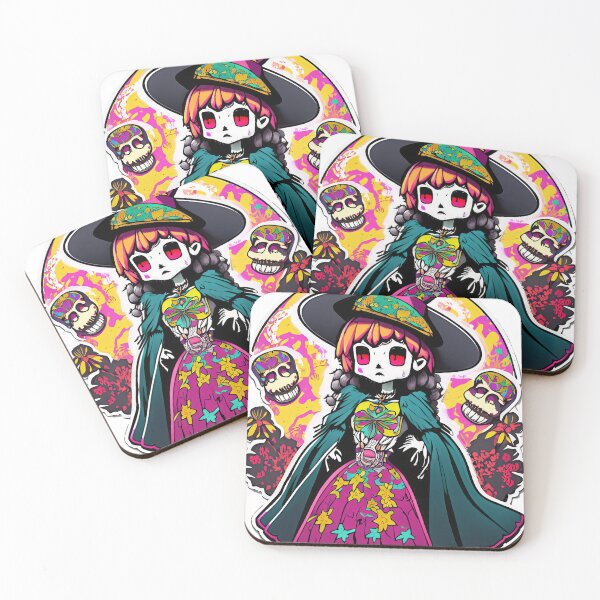 Item preview, Anime Elegance: La Calavera Catrina Tee designed and sold by pavelrmata.