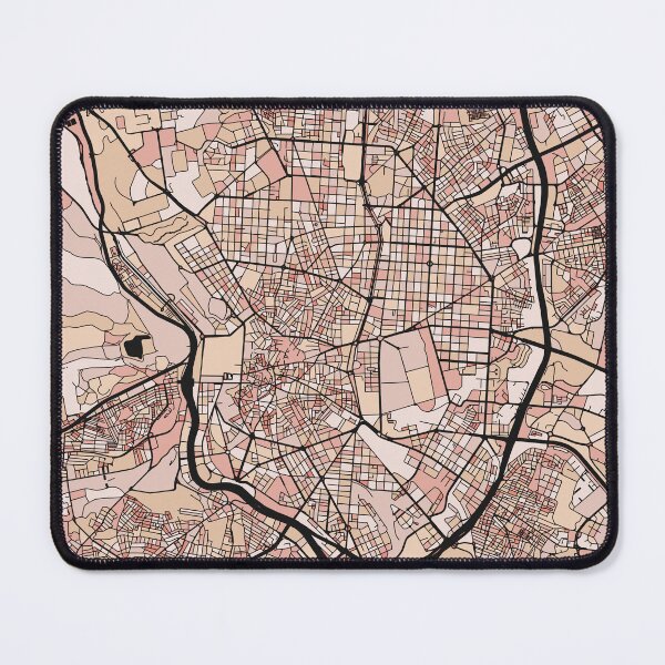 Item preview, Madrid Map Pattern in Soft Pink Pastels designed and sold by PatternMaps.