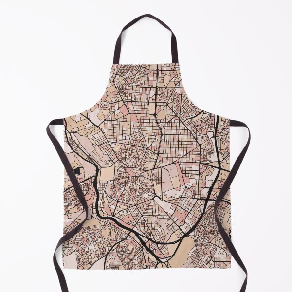 Item preview, Madrid Map Pattern in Soft Pink Pastels designed and sold by PatternMaps.